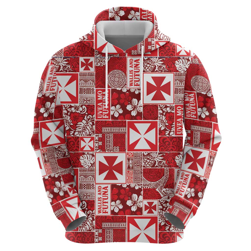 Wallis Et Futuna Kilisimasi Fiefia Zip Hoodie Pacific Patchwork Xmas Vibes - Polynesian Pride