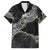 Polynesian Tribal Tattoo Family Matching Summer Maxi Dress and Hawaiian Shirt Dark Marble Pattern