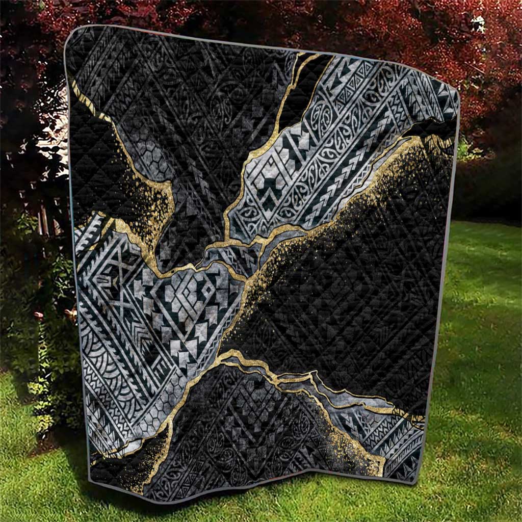 Polynesian Tribal Tattoo Quilt Dark Marble Pattern LT9 - Polynesian Pride