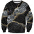 Polynesian Tribal Tattoo Sweatshirt Dark Marble Pattern