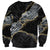 Polynesian Tribal Tattoo Sweatshirt Dark Marble Pattern