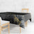 Polynesian Tribal Tattoo Tablecloth Dark Marble Pattern