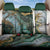 Polynesian Tribal Tattoo Back Car Seat Cover Green Marble Pattern