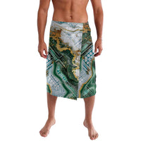 Polynesian Tribal Tattoo Lavalava Green Marble Pattern