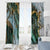 Polynesian Tribal Tattoo Window Curtain Green Marble Pattern