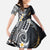 Polynesian Tribal Tattoo Family Matching Puletasi and Hawaiian Shirt Plumeria Black Gold Marble Pattern