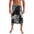 Polynesian Tribal Tattoo Lavalava Plumeria Black Gold Marble Pattern