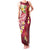 Polynesian Tribal Tattoo Family Matching Tank Maxi Dress and Hawaiian Shirt Plumeria Blood Red and Gold Marble Pattern