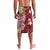 Polynesian Tribal Tattoo Lavalava Plumeria Blood Red and Gold Marble Pattern