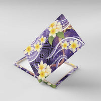 Polynesian Tribal Tattoo Canvas Wall Art Plumeria Purple Marble Pattern