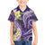 Polynesian Tribal Tattoo Hawaiian Shirt Plumeria Purple Marble Pattern
