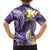 Polynesian Tribal Tattoo Hawaiian Shirt Plumeria Purple Marble Pattern