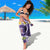 Polynesian Tribal Tattoo Sarong Plumeria Purple Marble Pattern