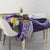 Polynesian Tribal Tattoo Tablecloth Plumeria Purple Marble Pattern