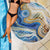 Polynesian Tribal Tattoo Beach Blanket Swirling Ocean Marble Pattern