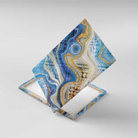 Polynesian Tribal Tattoo Canvas Wall Art Swirling Ocean Marble Pattern