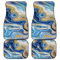 Polynesian Tribal Tattoo Car Mats Swirling Ocean Marble Pattern