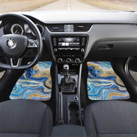 Polynesian Tribal Tattoo Car Mats Swirling Ocean Marble Pattern