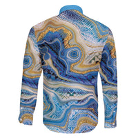 Polynesian Tribal Tattoo Family Matching Short Sleeve Bodycon Dress and Hawaiian Shirt Swirling Ocean Marble Pattern LT9 - Polynesian Pride