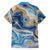 Polynesian Tribal Tattoo Family Matching Summer Maxi Dress and Hawaiian Shirt Swirling Ocean Marble Pattern