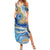 Polynesian Tribal Tattoo Family Matching Summer Maxi Dress and Hawaiian Shirt Swirling Ocean Marble Pattern