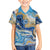 Polynesian Tribal Tattoo Family Matching Summer Maxi Dress and Hawaiian Shirt Swirling Ocean Marble Pattern