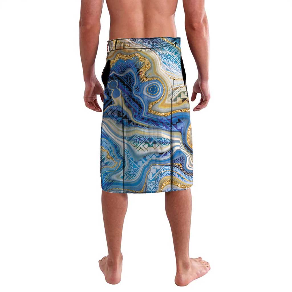 Polynesian Tribal Tattoo Lavalava Swirling Ocean Marble Pattern