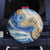 Polynesian Tribal Tattoo Spare Tire Cover Swirling Ocean Marble Pattern