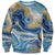 Polynesian Tribal Tattoo Sweatshirt Swirling Ocean Marble Pattern