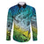 Personalised Aloha King Kamehameha Spirits Family Matching Long Sleeve Bodycon Dress and Hawaiian Shirt Art Special LT9 Dad's Shirt - Long Sleeve Art - Polynesian Pride