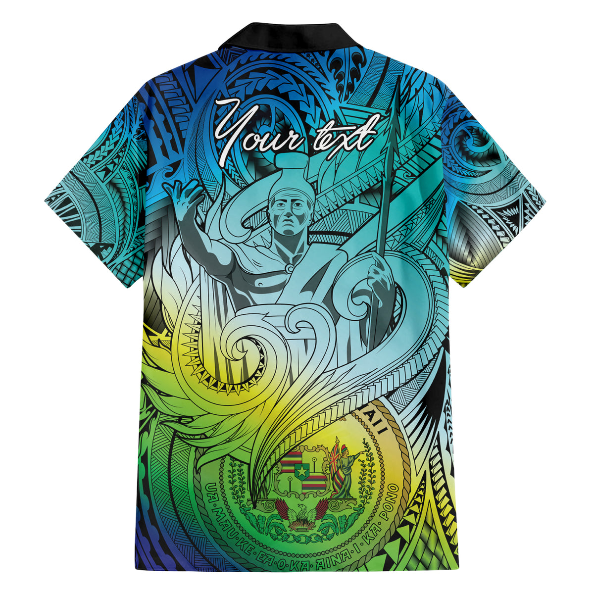 Personalised Aloha King Kamehameha Spirits Family Matching Short Sleeve Bodycon Dress and Hawaiian Shirt Art Special LT9 - Polynesian Pride