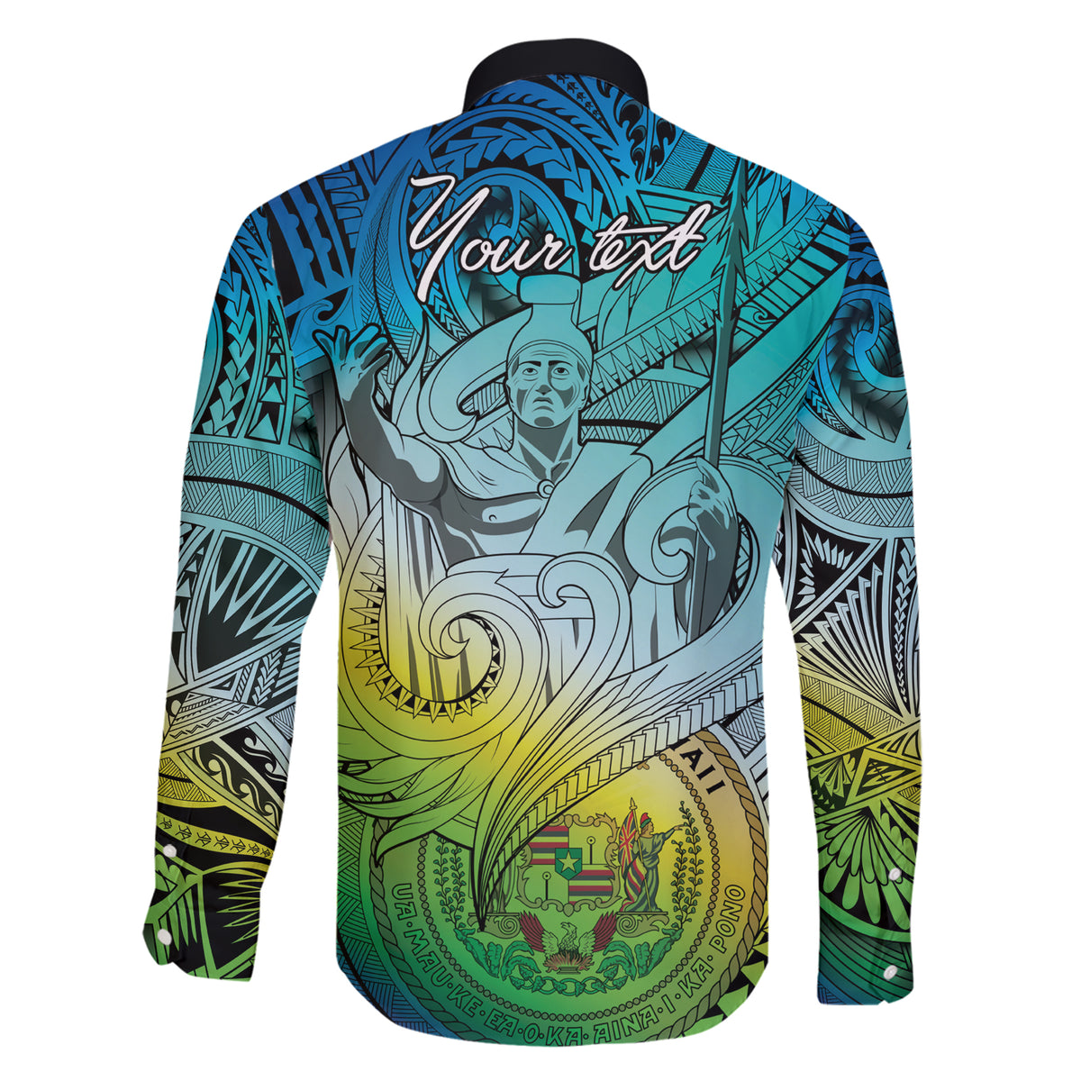 Personalised Aloha King Kamehameha Spirits Family Matching Short Sleeve Bodycon Dress and Hawaiian Shirt Art Special LT9 - Polynesian Pride