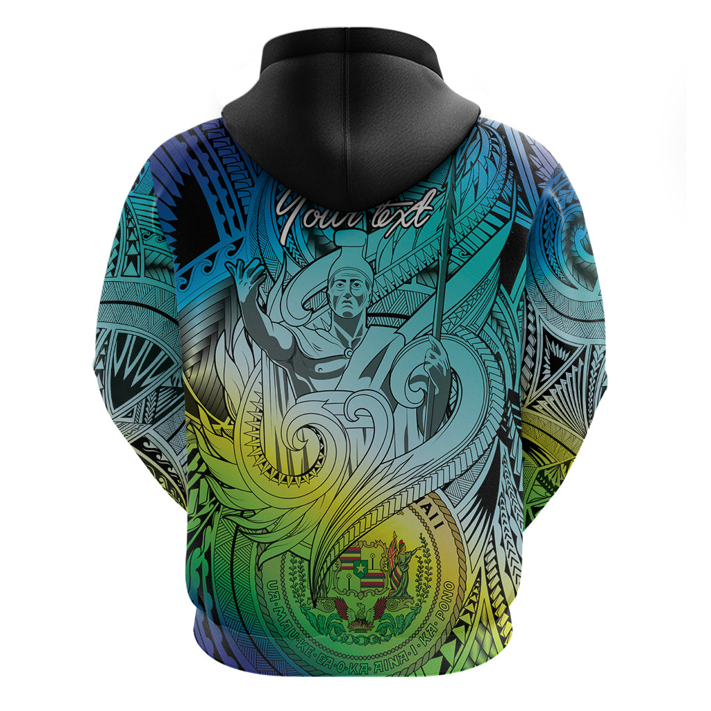 Personalised Aloha King Kamehameha Spirits Hoodie Art Special LT9 - Polynesian Pride