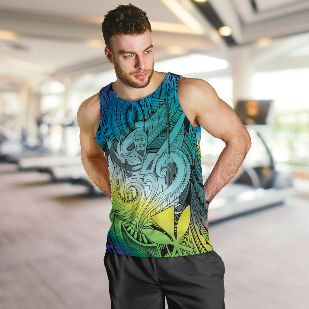 Personalised Aloha King Kamehameha Spirits Men Tank Top Art Special LT9 Art - Polynesian Pride