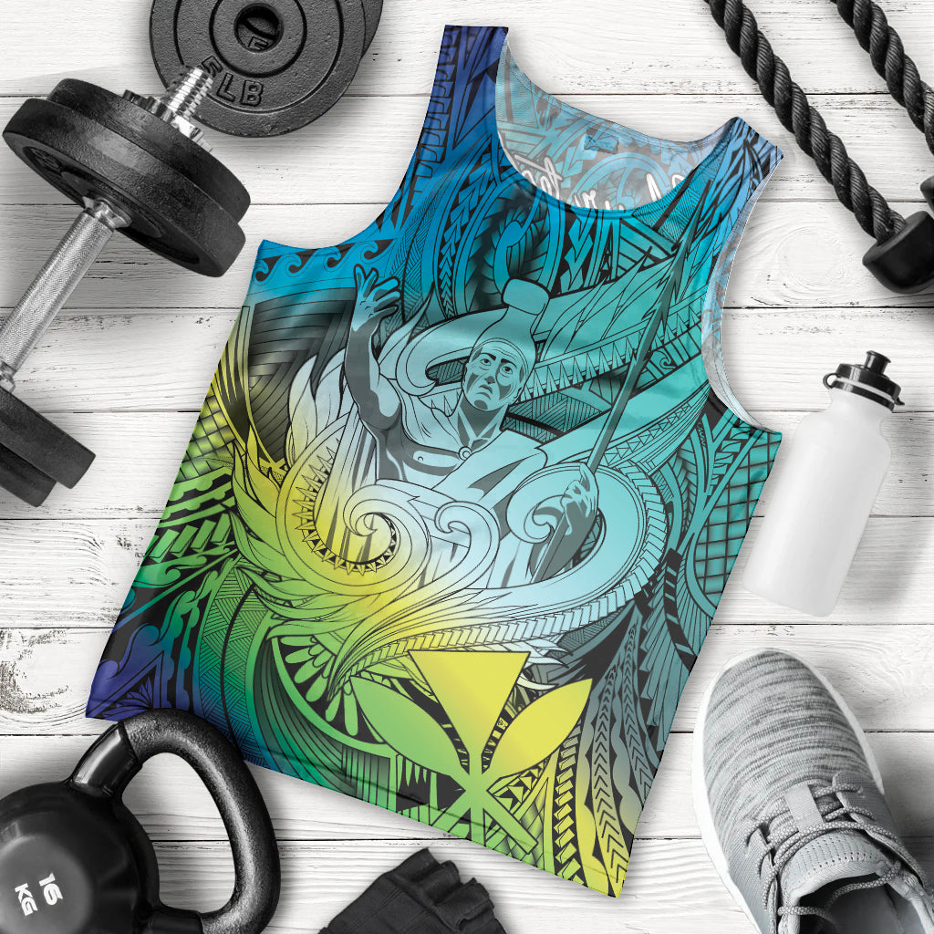Personalised Aloha King Kamehameha Spirits Men Tank Top Art Special LT9 - Polynesian Pride