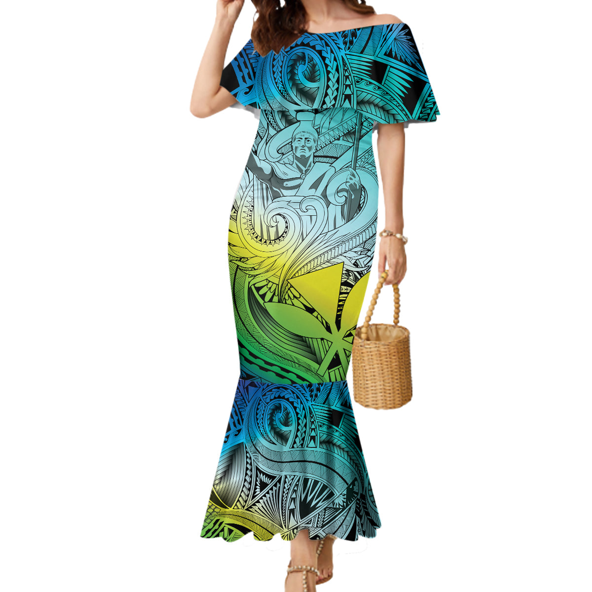 Personalised Aloha King Kamehameha Spirits Mermaid Dress Art Special LT9 Women Art - Polynesian Pride