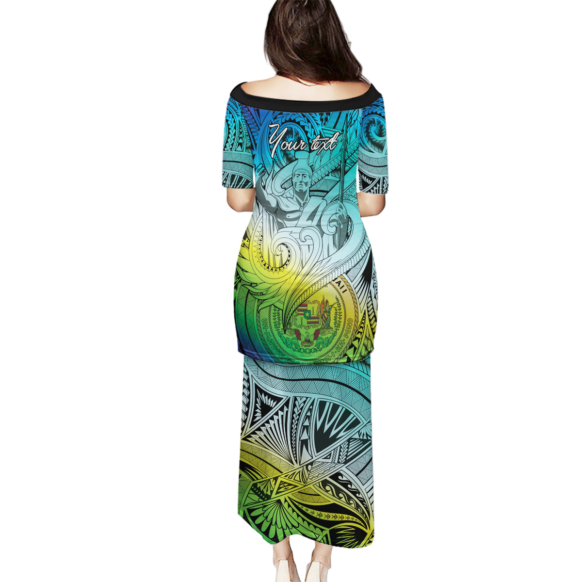 Personalised Aloha King Kamehameha Spirits Puletasi Art Special LT9 - Polynesian Pride