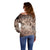 Personalised Aloha King Kamehameha Spirits Off Shoulder Sweater Beige Special LT9 - Polynesian Pride