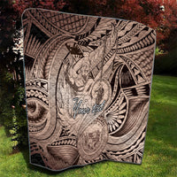 Personalised Aloha King Kamehameha Spirits Quilt Beige Special