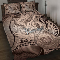 Personalised Aloha King Kamehameha Spirits Quilt Bed Set Beige Special