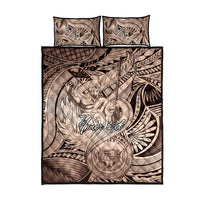 Personalised Aloha King Kamehameha Spirits Quilt Bed Set Beige Special