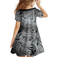 Personalised Aloha King Kamehameha Spirits Family Matching Long Sleeve Bodycon Dress and Hawaiian Shirt Grey Special LT9 - Polynesian Pride