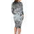 Personalised Aloha King Kamehameha Spirits Family Matching Long Sleeve Bodycon Dress and Hawaiian Shirt Grey Special LT9 - Polynesian Pride