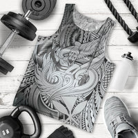 Personalised Aloha King Kamehameha Spirits Men Tank Top Grey Special LT9 - Polynesian Pride