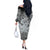 Personalised Aloha King Kamehameha Spirits Off The Shoulder Long Sleeve Dress Grey Special LT9 - Polynesian Pride