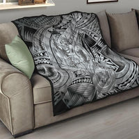 Personalised Aloha King Kamehameha Spirits Quilt Grey Special