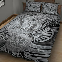 Personalised Aloha King Kamehameha Spirits Quilt Bed Set Grey Special