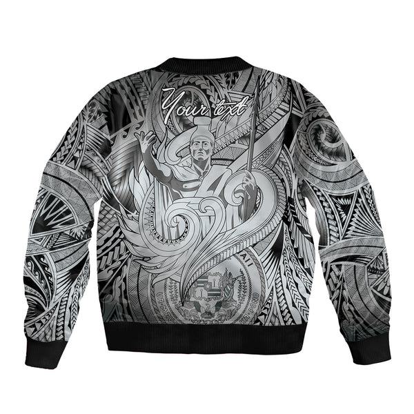 Personalised Aloha King Kamehameha Spirits Sleeve Zip Bomber Jacket ...