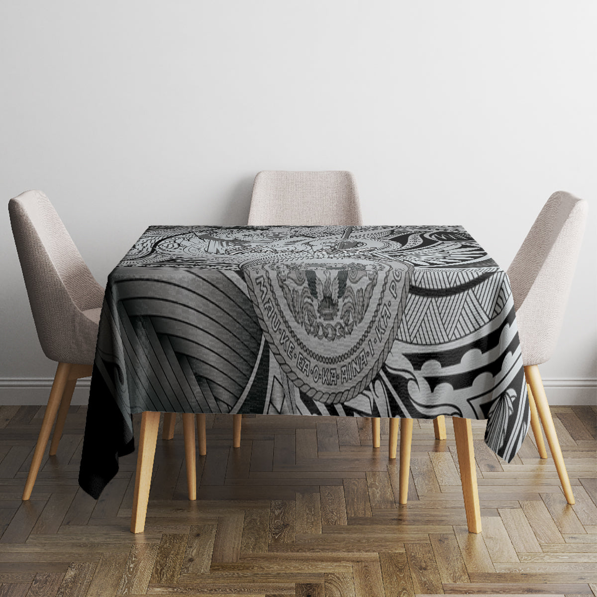 Personalised Aloha King Kamehameha Spirits Tablecloth Grey Special