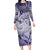 Personalised Aloha King Kamehameha Spirits Family Matching Long Sleeve Bodycon Dress and Hawaiian Shirt Violet Special LT9 Mom's Dress Violet - Polynesian Pride
